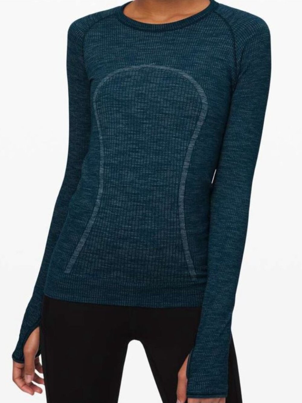 Lululemon Swiftly Tech Long Sleeve Seamless Top in Slate Blue Athletic Yoga 4 - Picture 1 of 13
